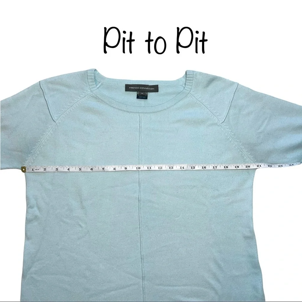 French Connection Della Vhari Crewneck Pull On Sweater Light Blue Size Medium